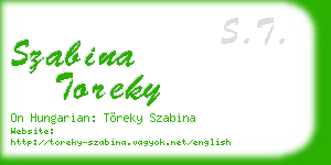 szabina toreky business card