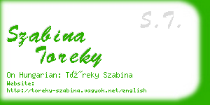 szabina toreky business card